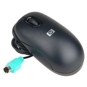  HP 3 Button PS/2 Scroll Ball Mouse (Black) Electronics