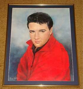   PRESLEY A Portrait of Elvis by June Kelly Professionally Framed  