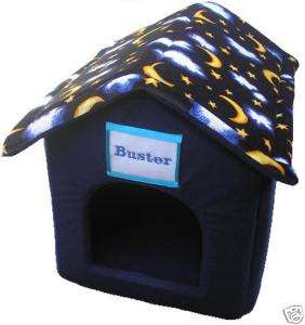 Personalised Blue Small Dog/Puppy,Cat,Rabbit House Bed  