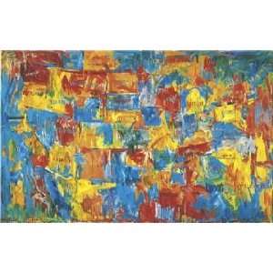  Jasper Johns: 64W by 40H : Map CANVAS Edge #6: 1 1/4 L 