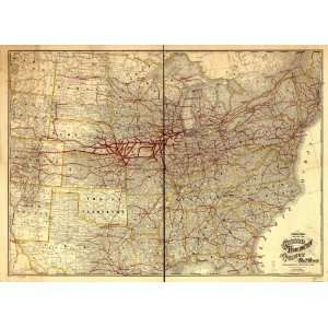    1881 Chicago, Burlington, & Quincy RailRoad Map