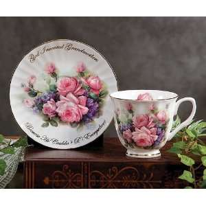 Royal Patrician bone china cup and saucer with greeting 