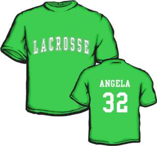 Lacrosse Shirt Custom Made T Shirt With Your Name & # Tee Team Shirts 