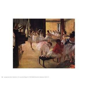  Ballet School, c. 1876 by Edgar Degas 14x11