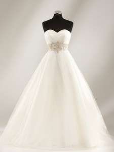   White/Ivory Organza Wedding Dress Bridal Gown Size New Hot♥  