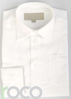 BOYS WHITE WEDDING PAGEBOY PROM LINEN SHIRT for suits  