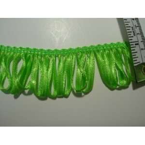  1 inch Neon Green Loop Fringe Trim Arts, Crafts & Sewing