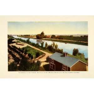   Sacramento River Agricultural Farming Landscape   Original Color Print