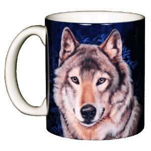  Lone Wolf 11 oz. Ceramic Coffee Mug: Kitchen & Dining