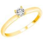 Britney 14K Yellow Gold Solitaire Round Diamond Engagement Ring (0.20 