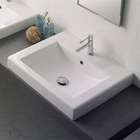 Scarabeo by Nameeks Square Built In Bathroom Sink in White