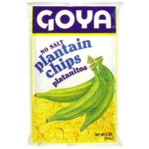 Goya No Salt Plantain Chips 5 oz Grocery & Gourmet Food