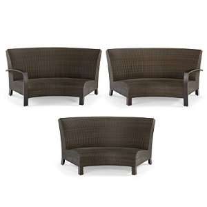  Del Mar 3 pc. Curved Outdoor Sofa Set   Frontgate, Patio 