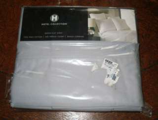 NEW HOTEL COLLECTION 500tc QUEEN Flat SHEET Gray Silver  