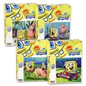 12 Pack Spongebob Squarepants 100 Piece Puzzles : Toys & Games 