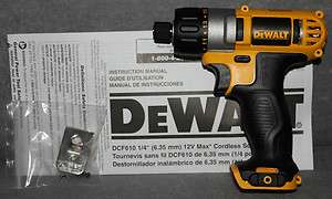 Brand NEW DEWALT 12V 12 Volt Max Screw Driver w/ L.E.D. Lights DCF610 