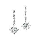   14K White Gold 1/2 ct. Round and Marquise Cut Diamond Earrings