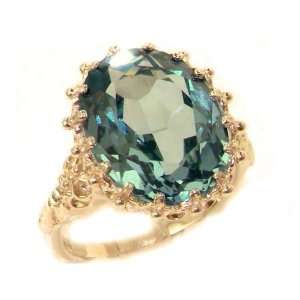   Oval 10ct Synthetic Aquamarine Ring   Size 8.5   Finger Sizes 5 to 12
