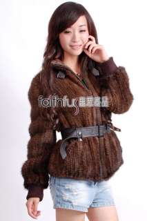 Mink Fur Knitted Jacket/Coat/Overcoat  
