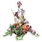   Artificial Potted Trumpet, Hydrangea and Ivy Silk Flower Arrangement