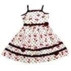 Young Hearts Girls Halter Dress Cherries and Dots