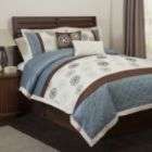 Lush Decor Covina 6pc Full Comforter Set Blue/Brown
