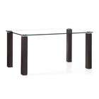 Black Glass Dining Table  