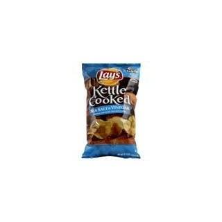 Lays Kettle Cooked Sea Salt and Vinegar Potato Chips, 8.5oz (Pack of 
