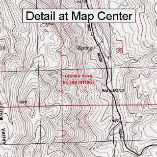 USGS Topographic Quadrangle Map   Granite Peak, Nevada (Folded 