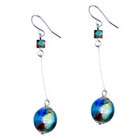 Pugster Green Blue And Yellow Colorful Ball Dangle Earrings
