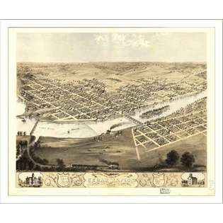 Library Images Historic Cedar Rapids, Iowa, c. 1868 (M) Panoramic Map 