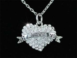 Heart I Love You 18K Pendant w/ Necklace SN255  
