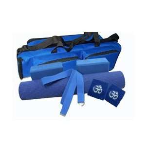 GOGO™ Navy blue Yoga Fitness Kit (Mat, Block, Strap, Mat Bag  