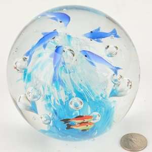 Murano Art Dual Special Giant Fish Ball and Oval Pearl 