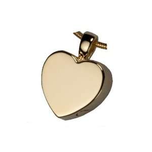    Small Classic Heart Cremation Jewelry in 14k Gold Plating Jewelry