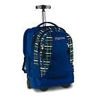 Jansport Driver 8 Wheeled Backpack (navy painted plaid)