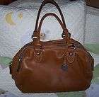 Rabeanco Soft Brown Leather Purse Hand Bag Tote 10 x 8x 5 Excellent 