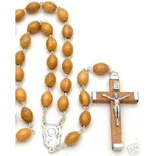   Rosary Prayer Beads Jewelry Crucifix Necklace Engraving Font: Monogram