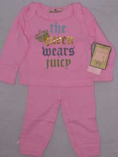 Juicy Couture Baby 2pc Pant Set The Queen Wears Juicy  