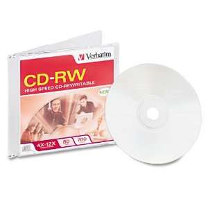  Verbatim 12X CD RW Rewritable Media 1 Pack in Jewel Case 