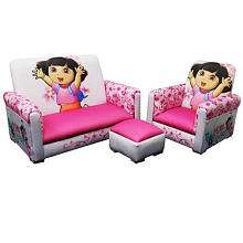 Dora the Explorer Deluxe Toddler Sofa, Chair and Ottoman   NEW Corp 