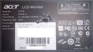 Repair Kit, Acer P191W Ver D, LCD Monitor, Capacitors 729440902704 