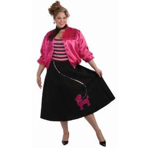  Plus Size Pink Poodle Skirt Costume: Toys & Games
