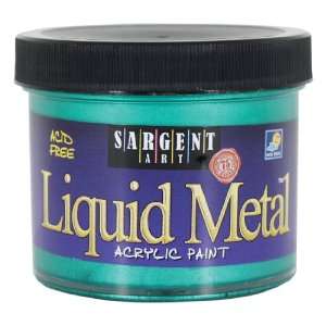   1266 4 Ounce Liquid Metal Acrylic Paint, Green: Arts, Crafts & Sewing