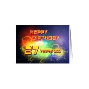   swirling lights Birthday Card, 27 years old Card: Toys & Games
