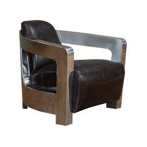Leonard Ready To Ship Stainless Steel Leather Coupe Chair Leonard 