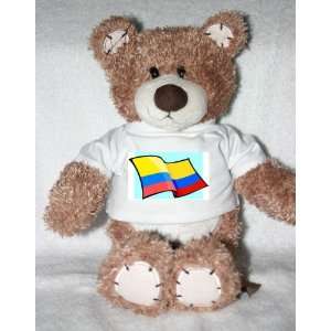   Bear with colombian, colombia, national flag t shirt Toys & Games