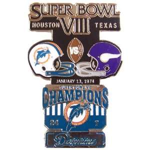  Super Bowl VIII Oversized Commemorative Pin Sports 