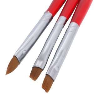  3X Acrylic UV Gel Nail False Tips Builder Brush Pen New 