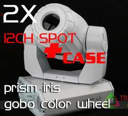 2X 575W Moving Head 12CH Spot HMI White+ Dual Case  